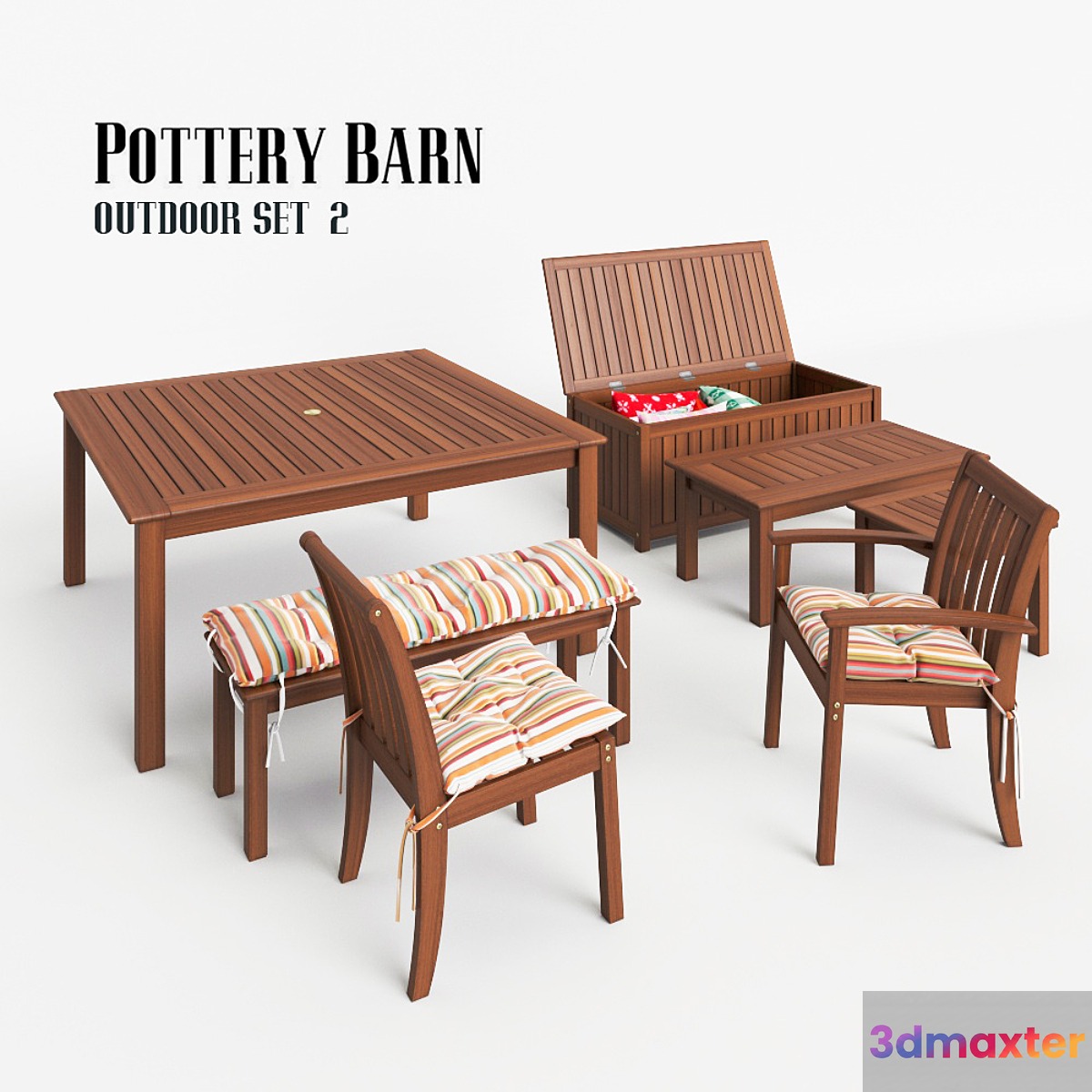 Pottery Barn Outdoor Set 2 3D Max