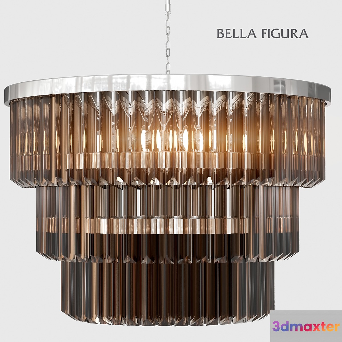 THREE TIER DRUM CHANDELIER (vray + corona) - No.2