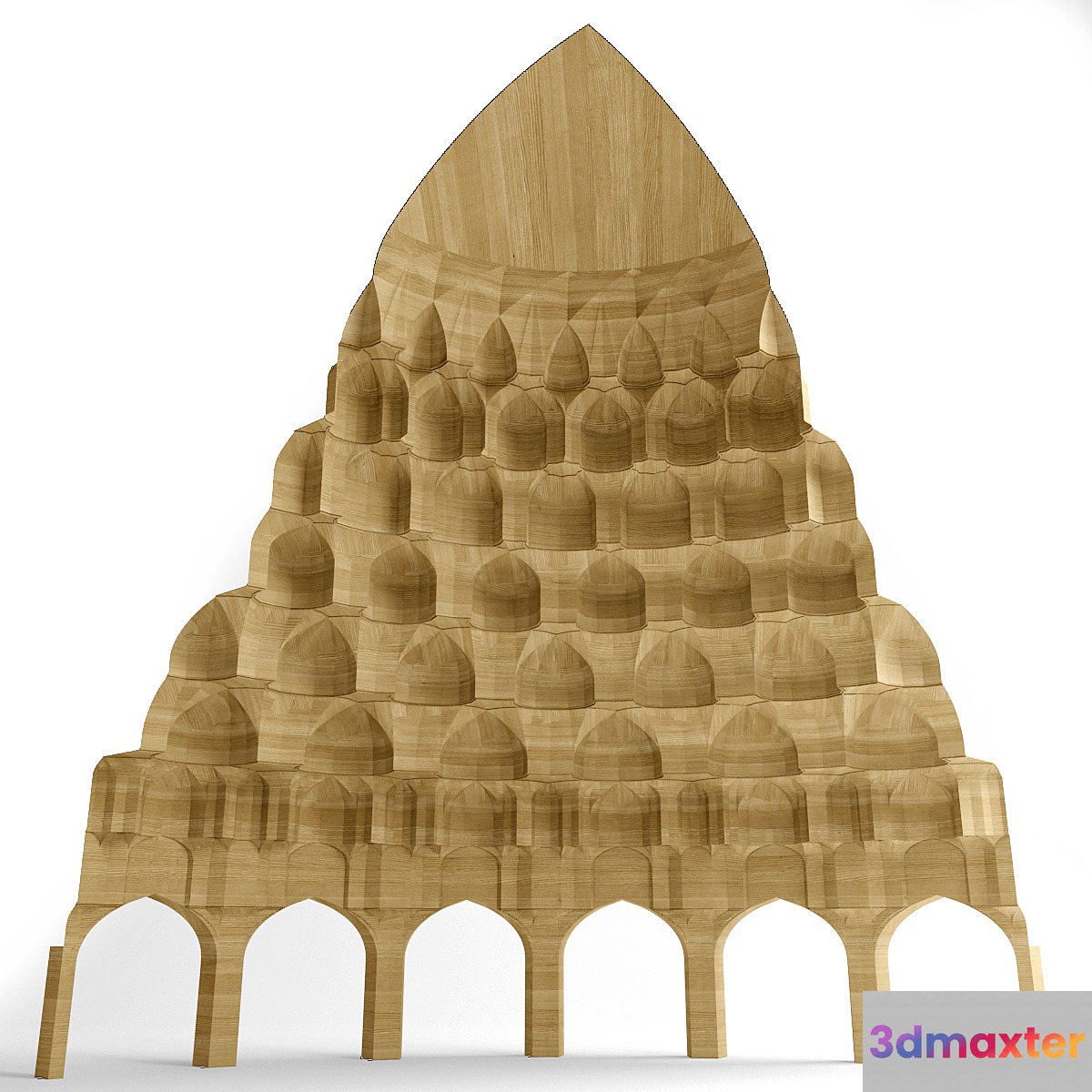 one fourth of muqarnas dome 3D Max
