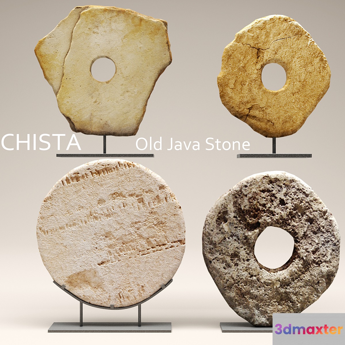 Chista Old Stone figurine stone decor 3D Max