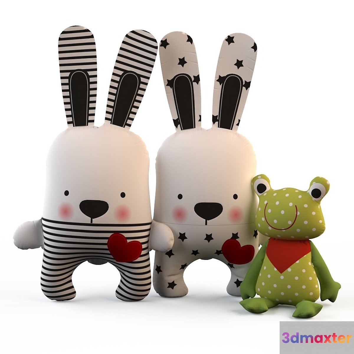 Toys Textile (Hares and the Frog) - No.2