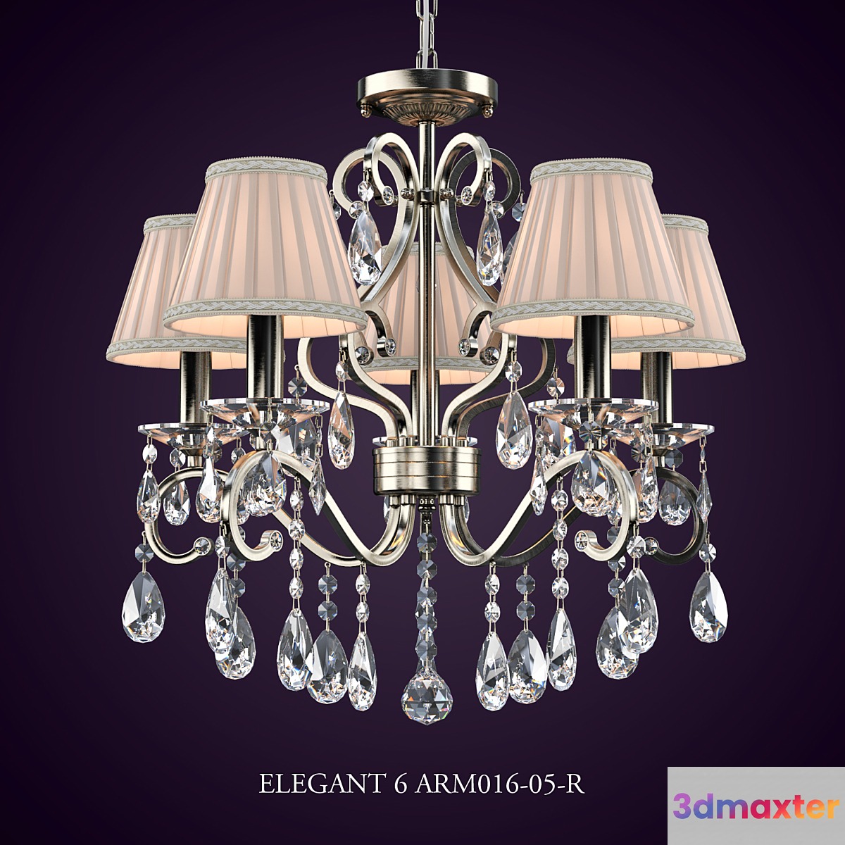 Elegant Chandelier 6 ARM016-05-R 3D Max