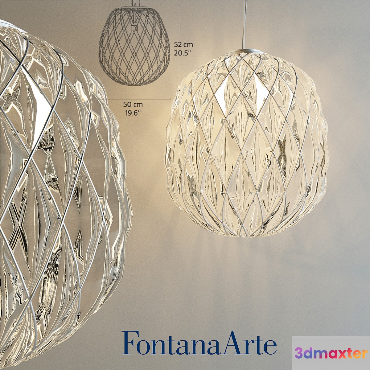 Fontana Arte Pinecone Suspension 3D Max