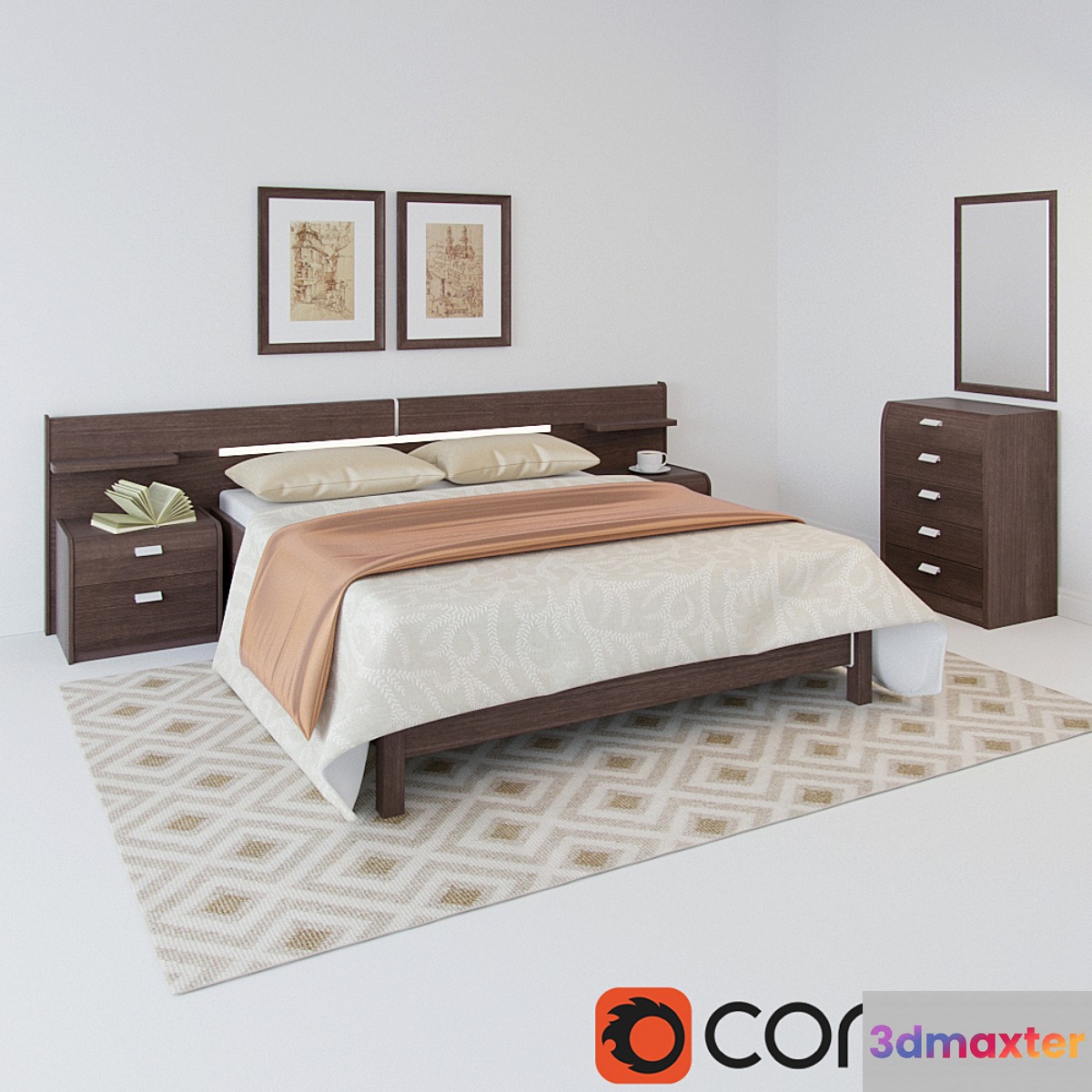 Bedroom Lazurit Ilona 3D Max
