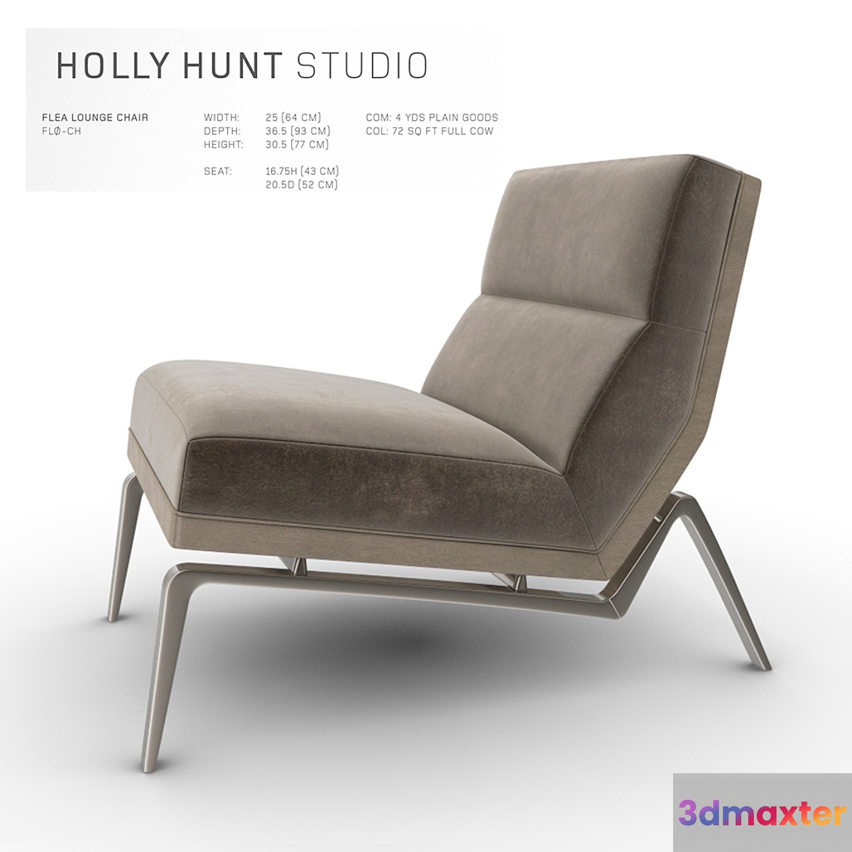Holly Hunt Flea Lounge Chair 3D Max