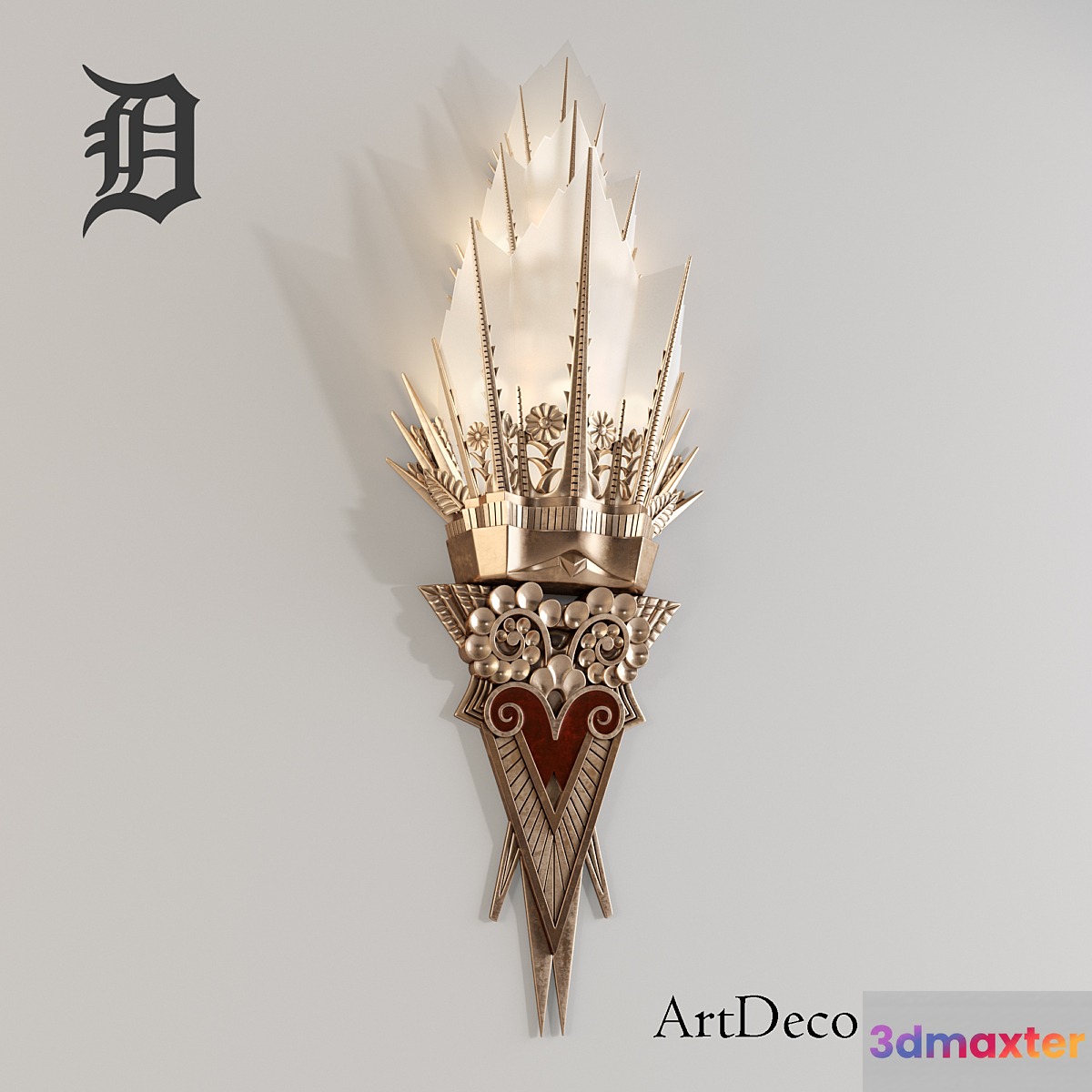 ArtDeco Sconce 3D Max