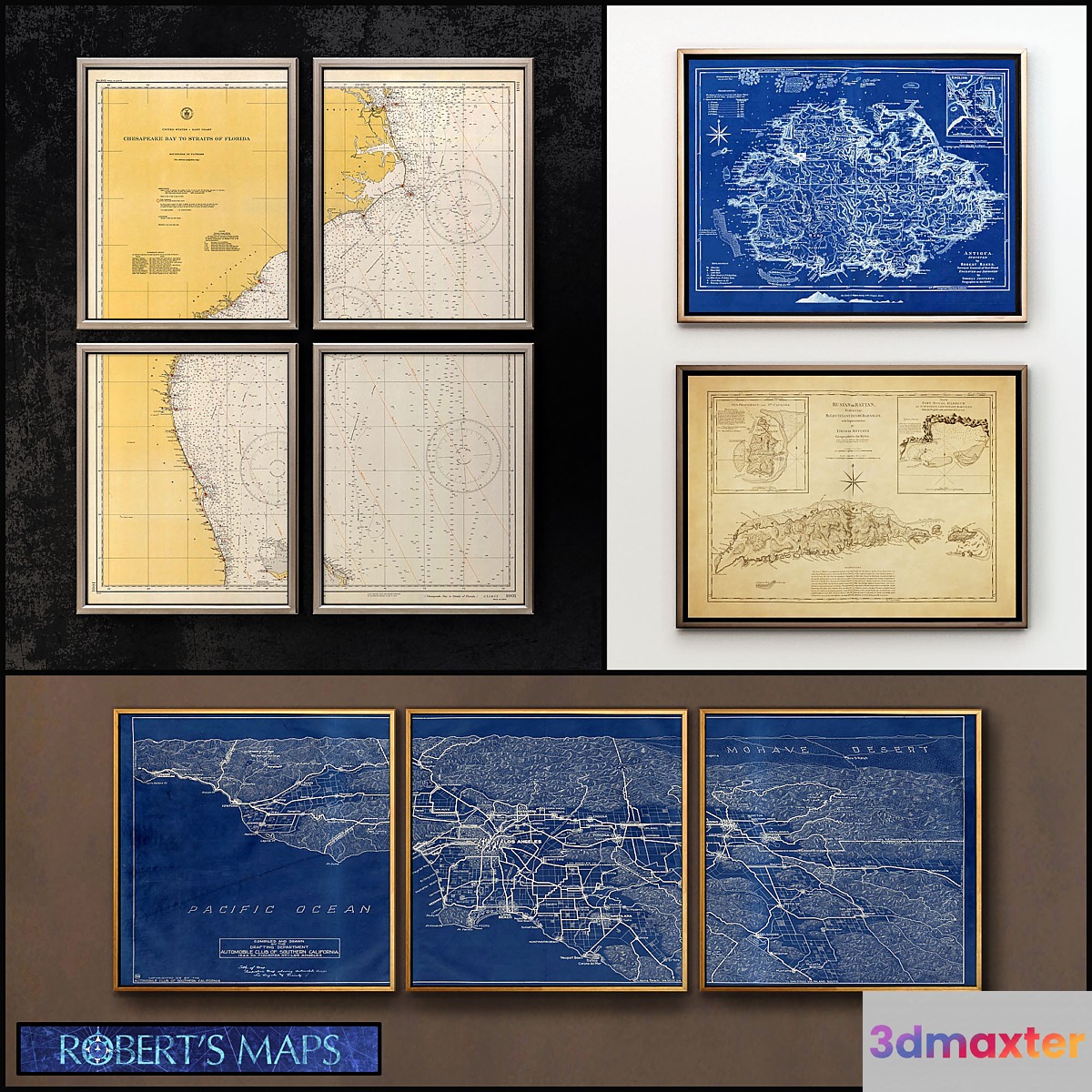 Roberts Maps - set 1 3D Max