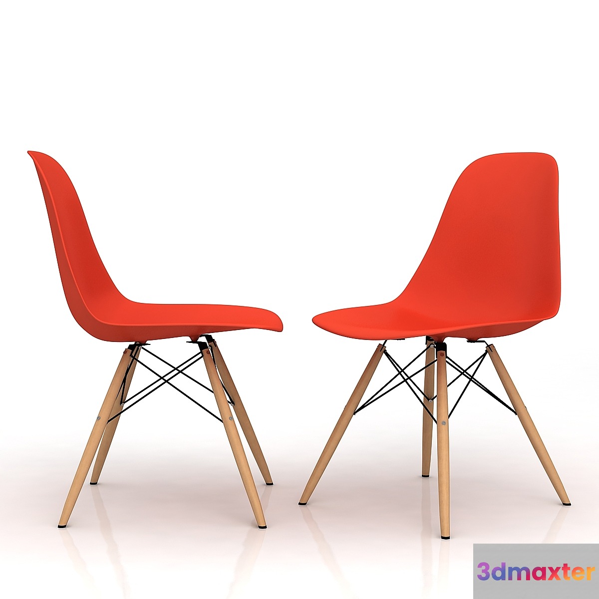 Vitra Eames Plastic Side Chair DSW 3D Max