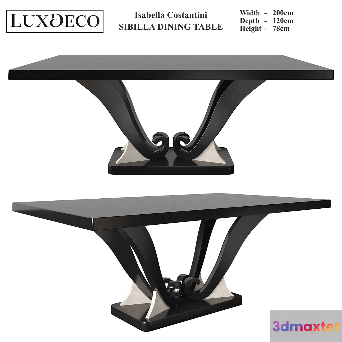 Isabella Costantini Sibilla Dining Table 3D Max