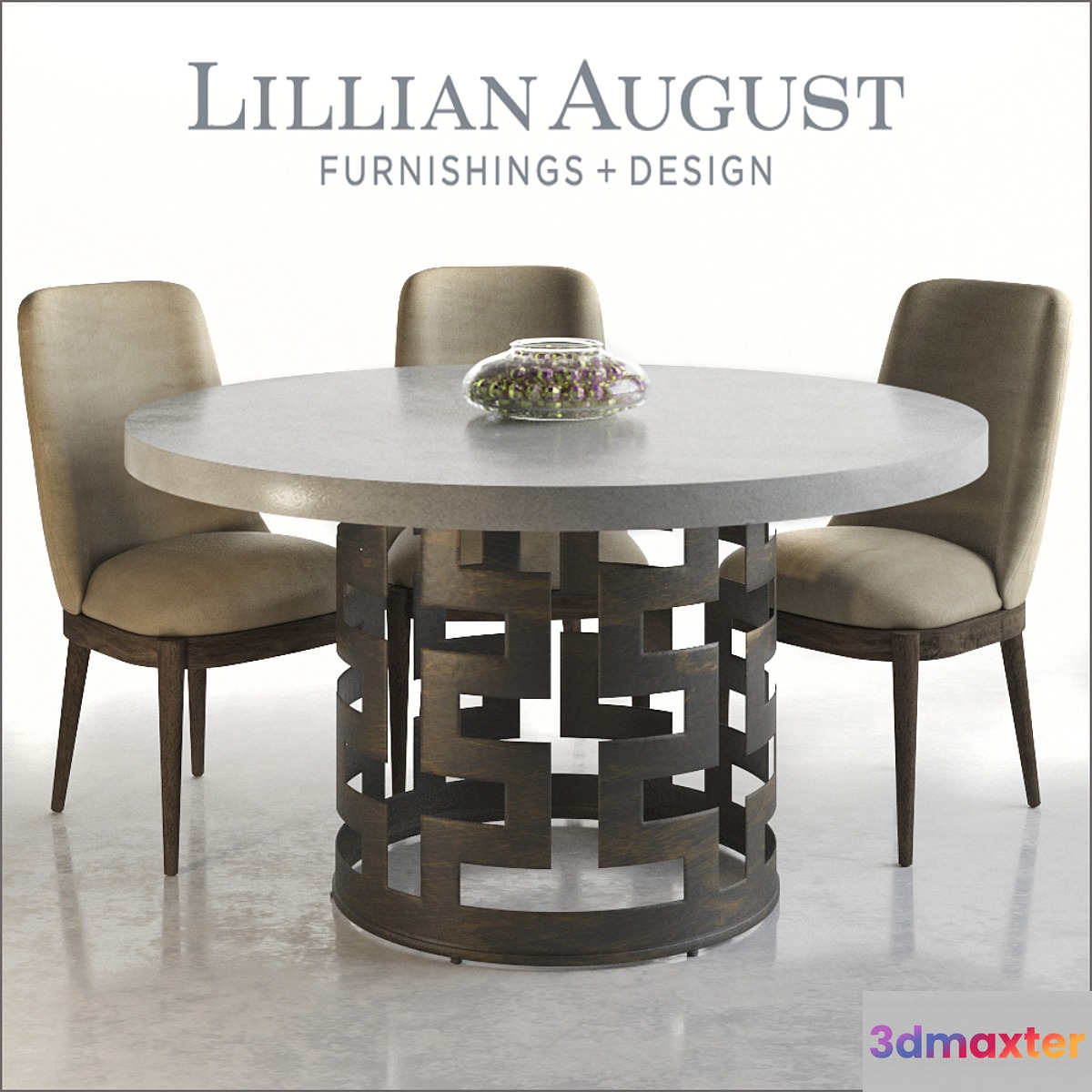 Lillian August Belgrave Dining Table Base with Concrete