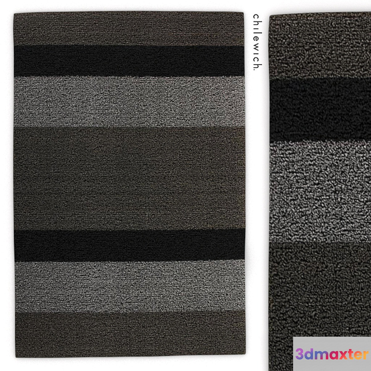 The carpet Chilewich Large Stripe Shag Rug