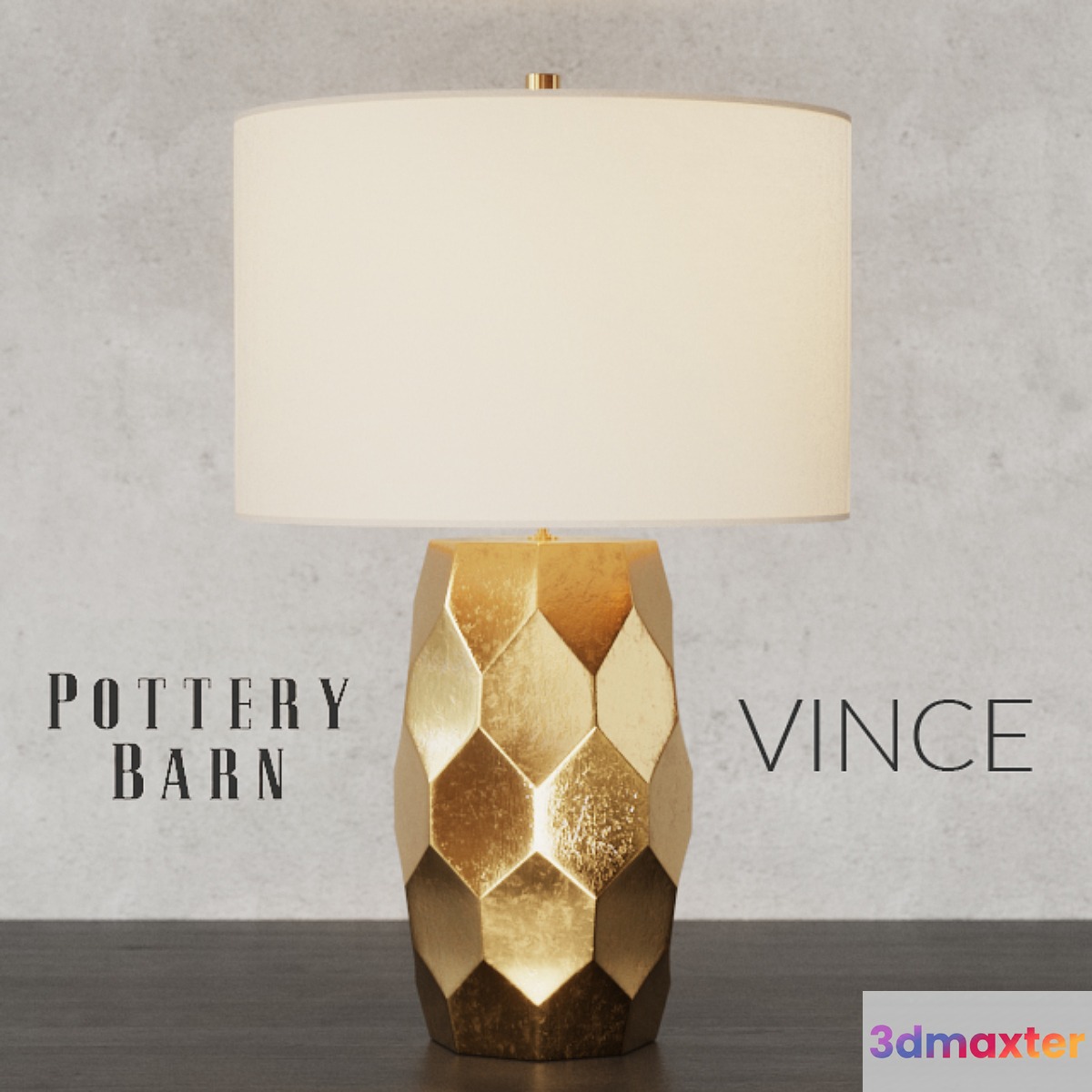 Pottery Barn VINCE Faceted Table Lamp