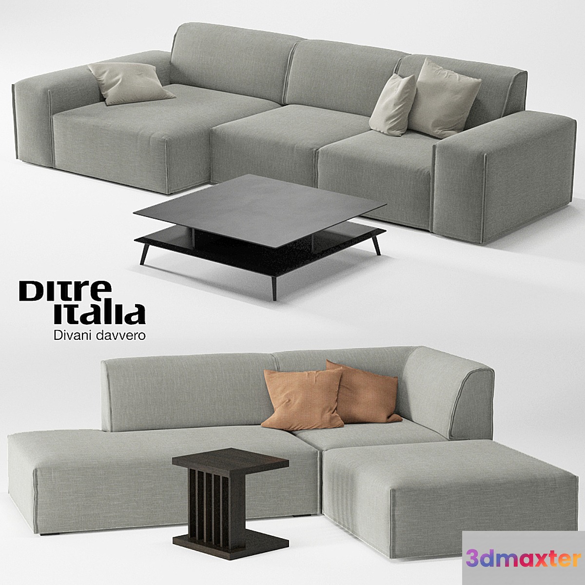 Sofas and armchair Ditre Italia MONOLITH 3D Max