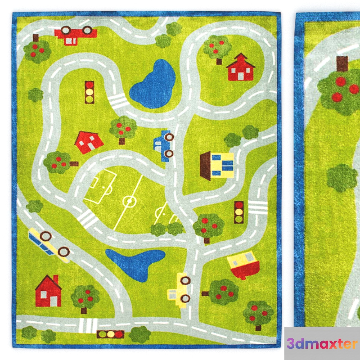 Carpet NuLoom Alton Kids Road Trip Rug 3D Max