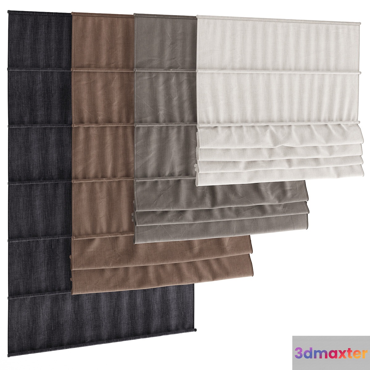 Roman Blinds 12 3D Max
