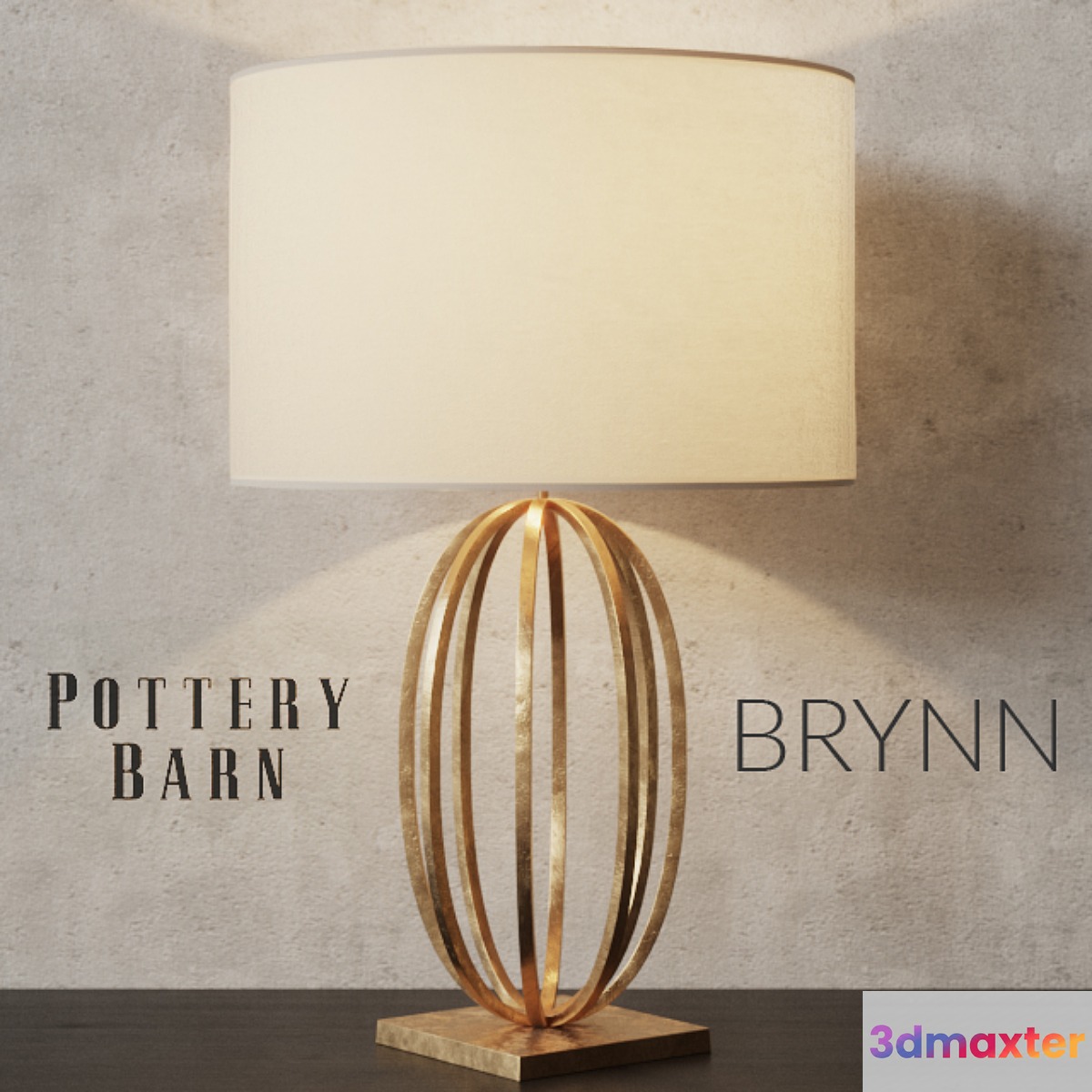 Pottery Barn BRYNN Brass Table Lamp 3D Max