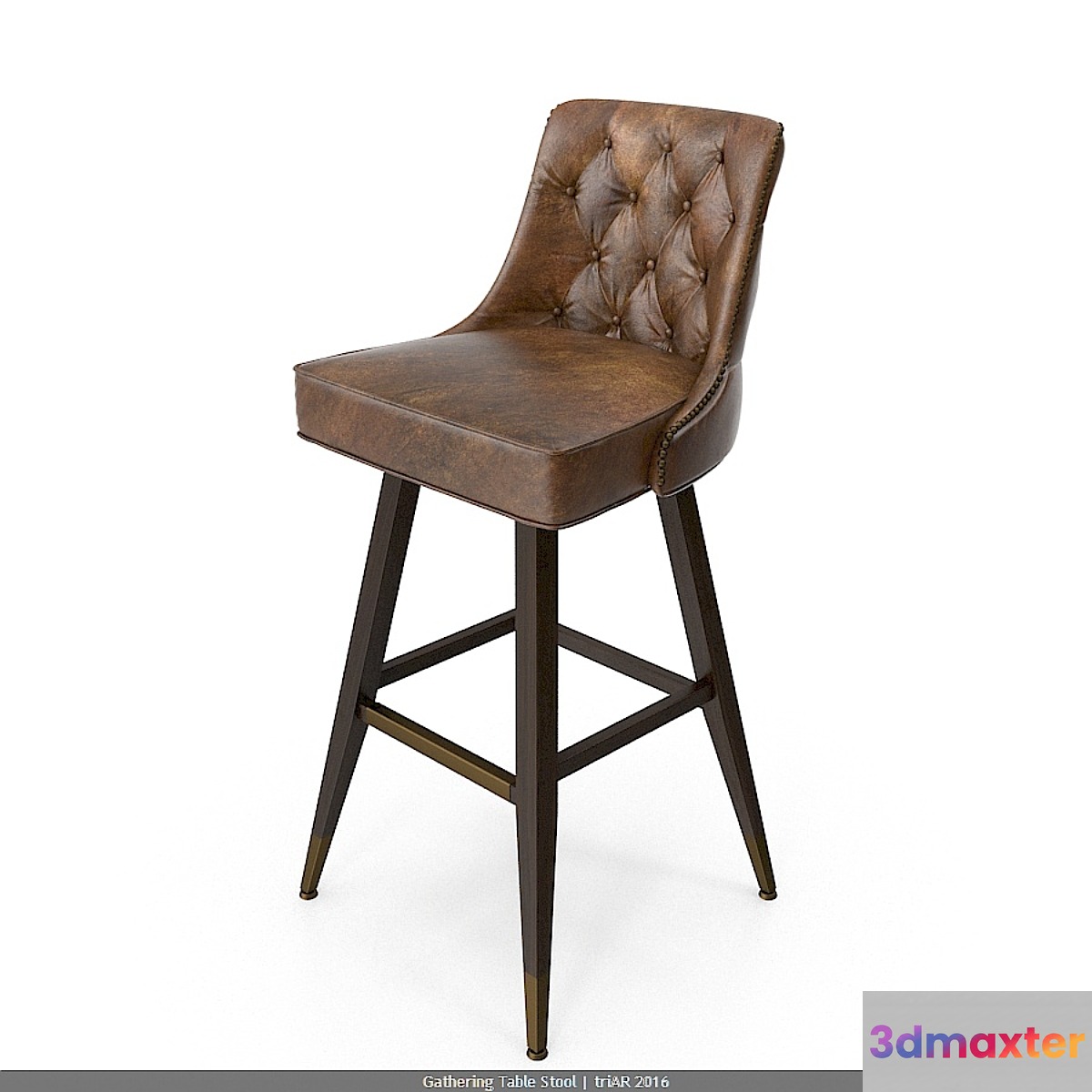 Tufted Bar Stool 3D Max
