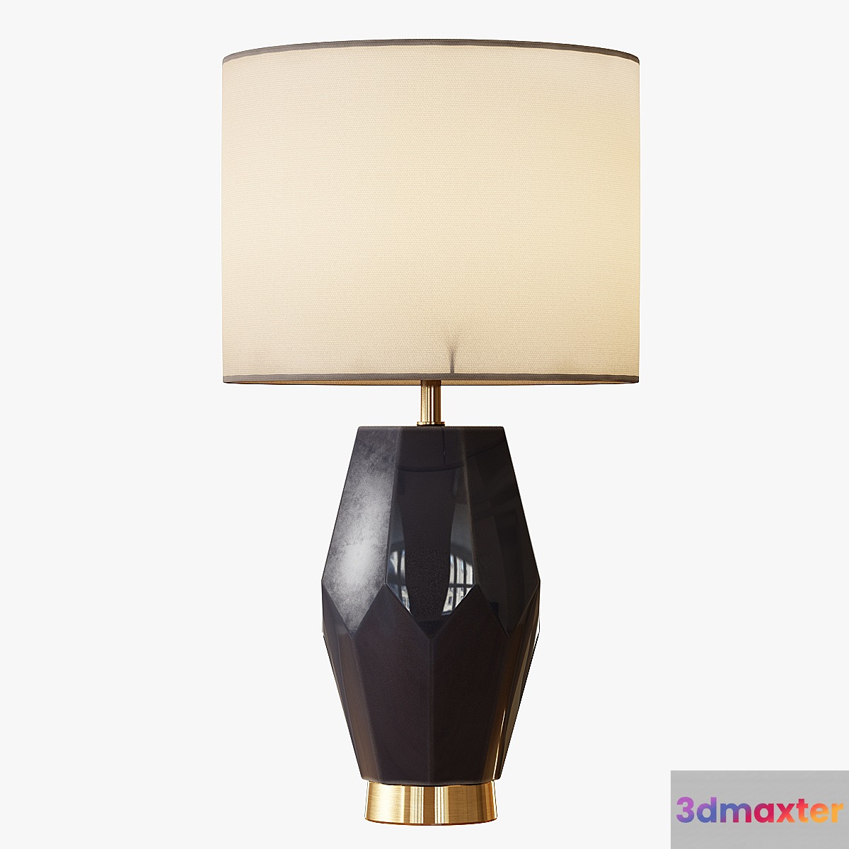 Faceted Stone Table Lamp