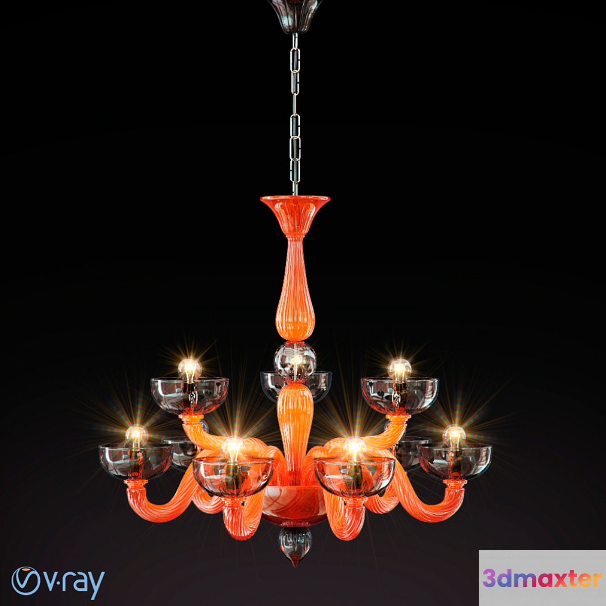 Chandeliers Vetri lamp Color  Cristallo 925_6 and 925_8 + 3