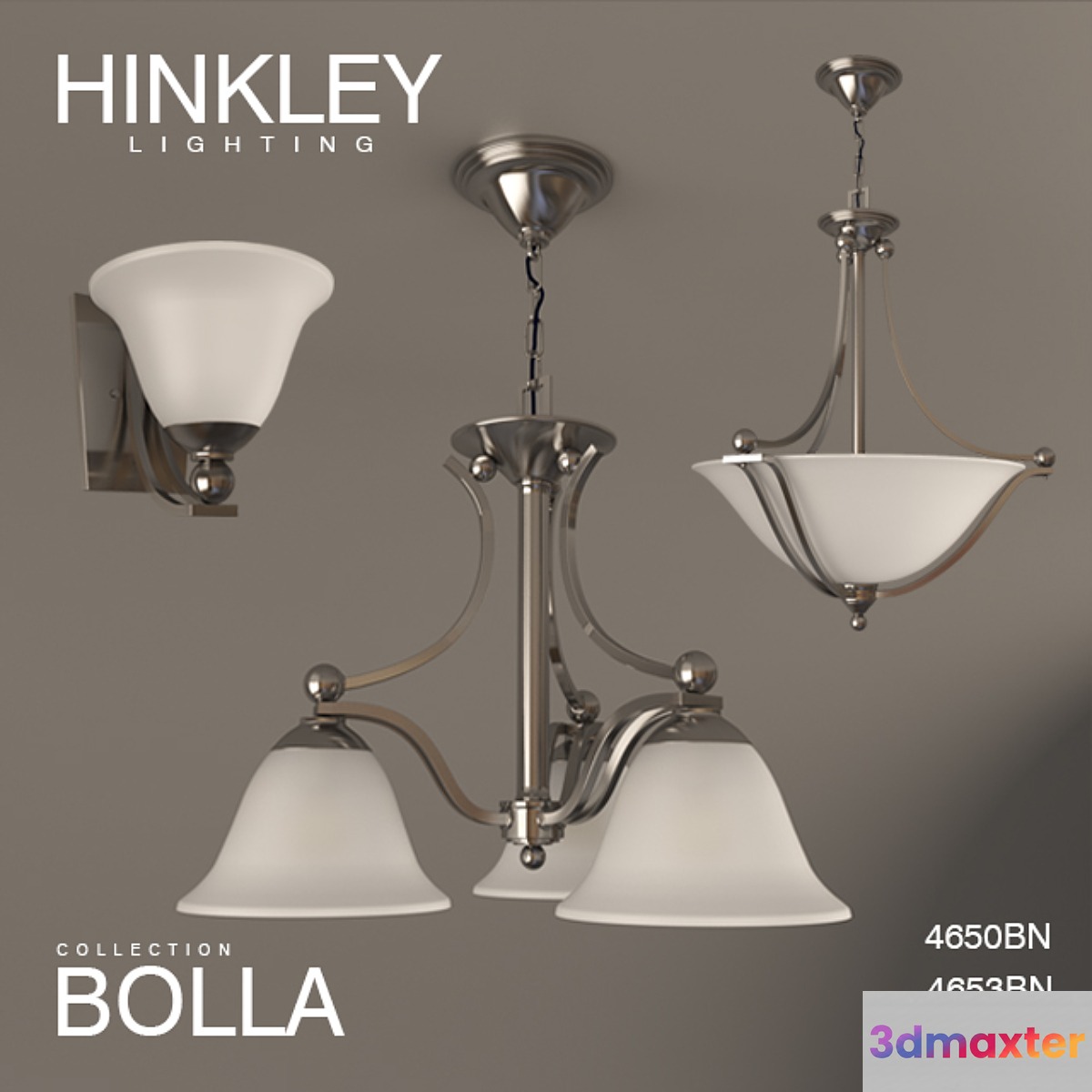 Bra BOLLA 4650BN Chandelier BOLLA 4653BN Chandelier BOLLA 4652BN from HINKLEY lighting 3D Max