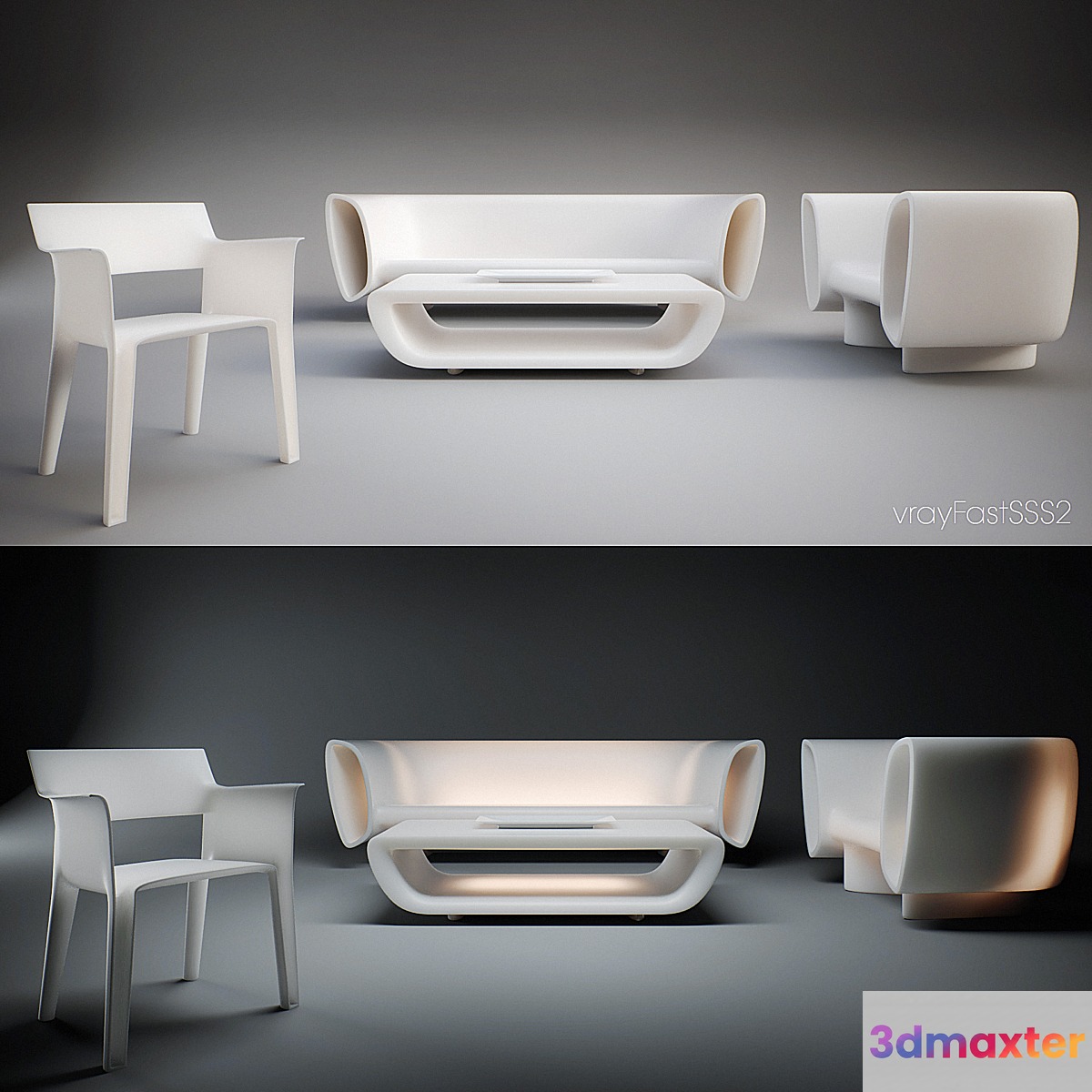 Vondom - Bum Bum Furniture Set and Pedrera Chair