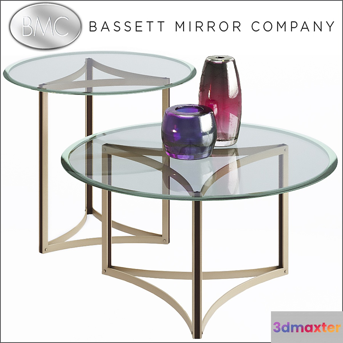 Bassett Mirror Thoroughly Modern Round End Table and Cocktail