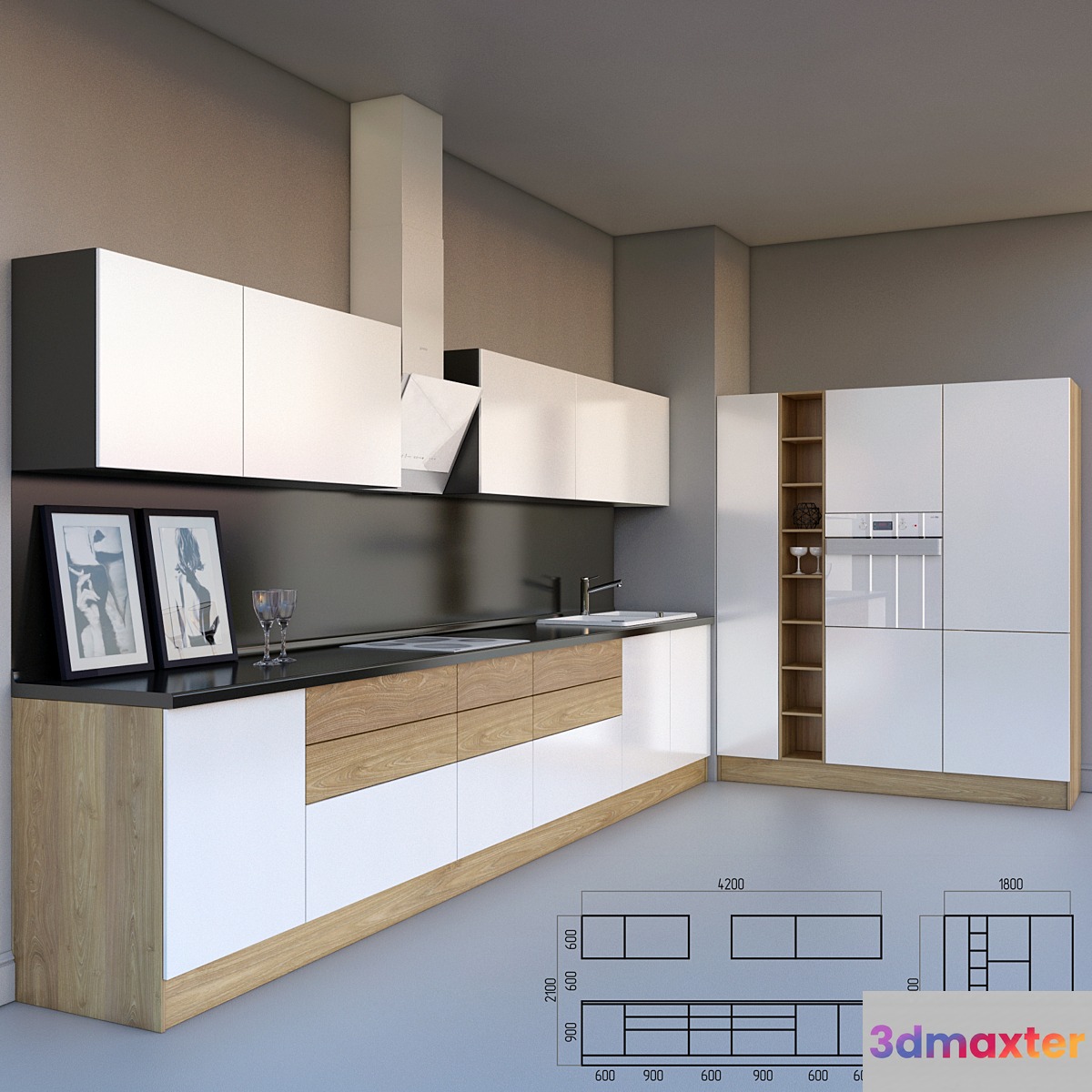 Modern kitchen with appliances