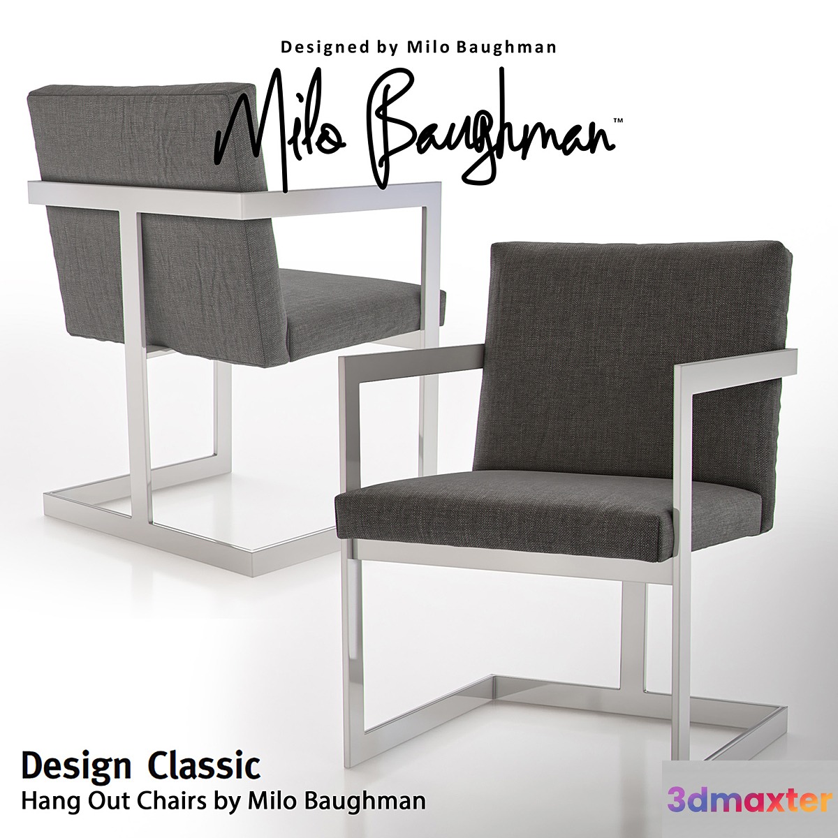 Hang Out Chairs by Milo Baughman 3D Max