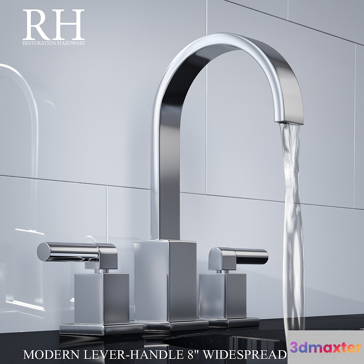 MODERN LEVER-HANDLE 8in WIDESPREAD FAUCET