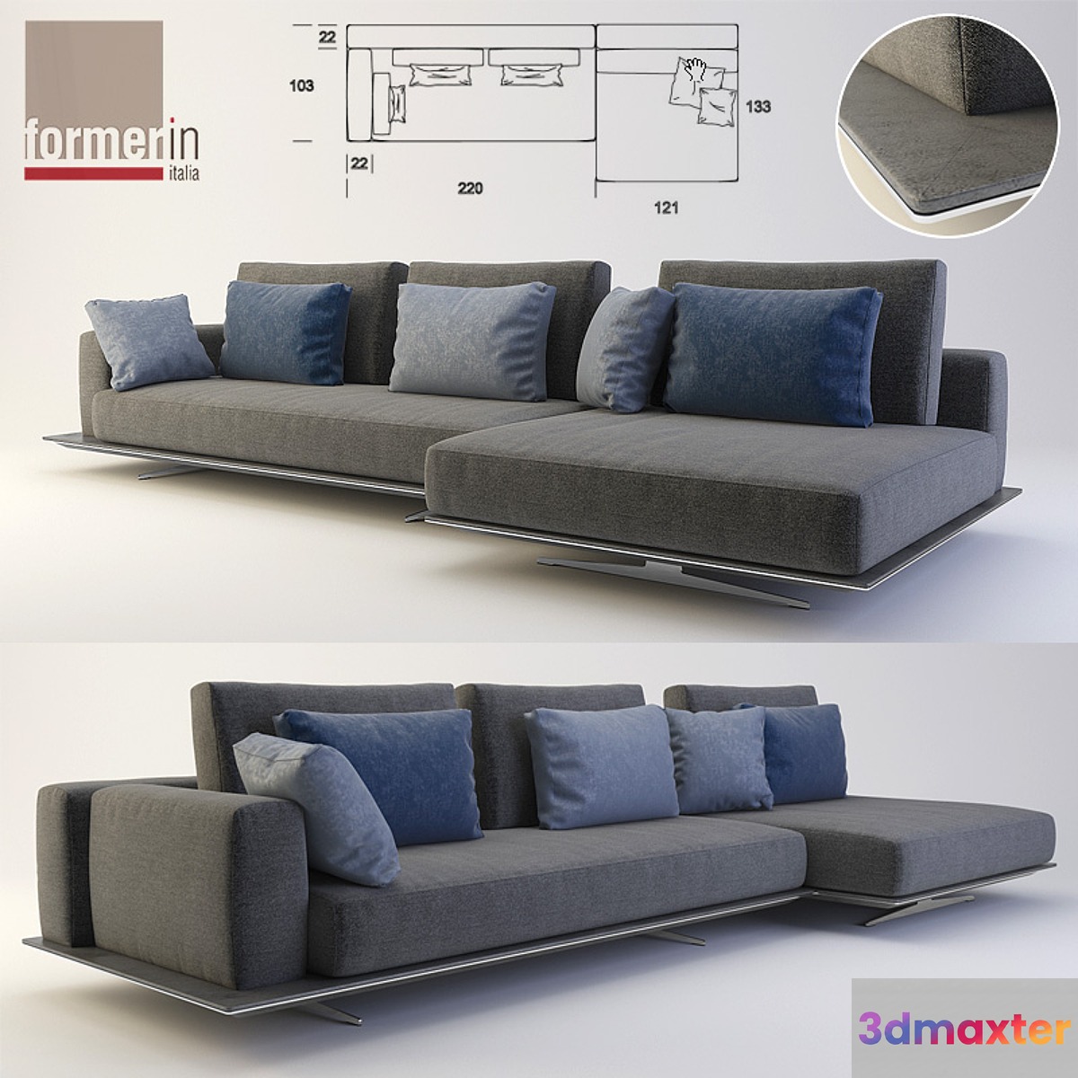 sofa Formerin Mastroianni 3D Max