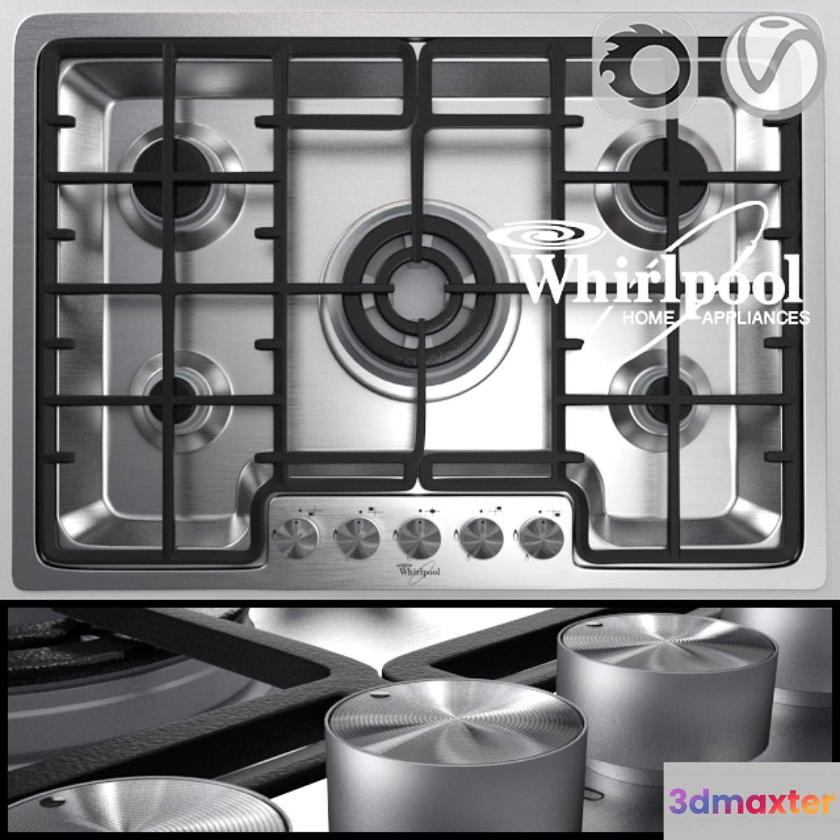 Hob by Whirlpool AKM 487 IX 3D Max
