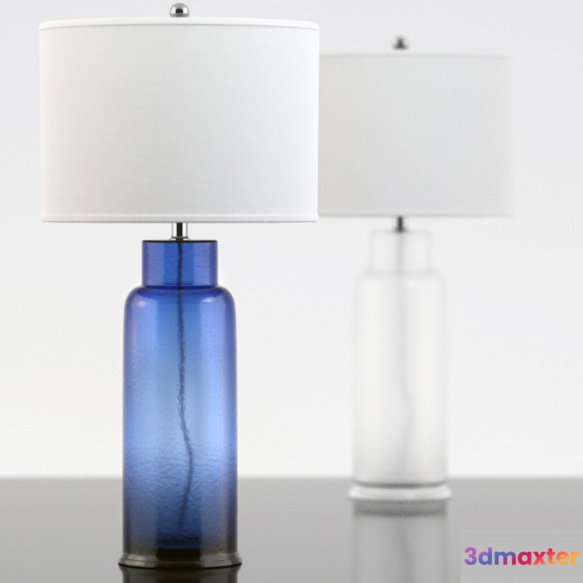 Lamp safavieh Blue Glass 3D Max