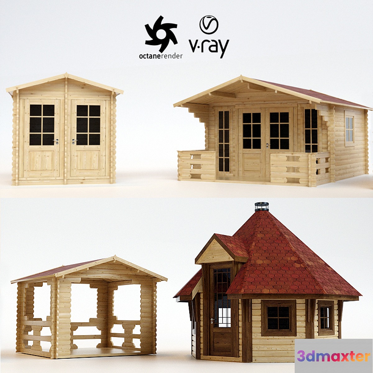 Garden houses from the decking