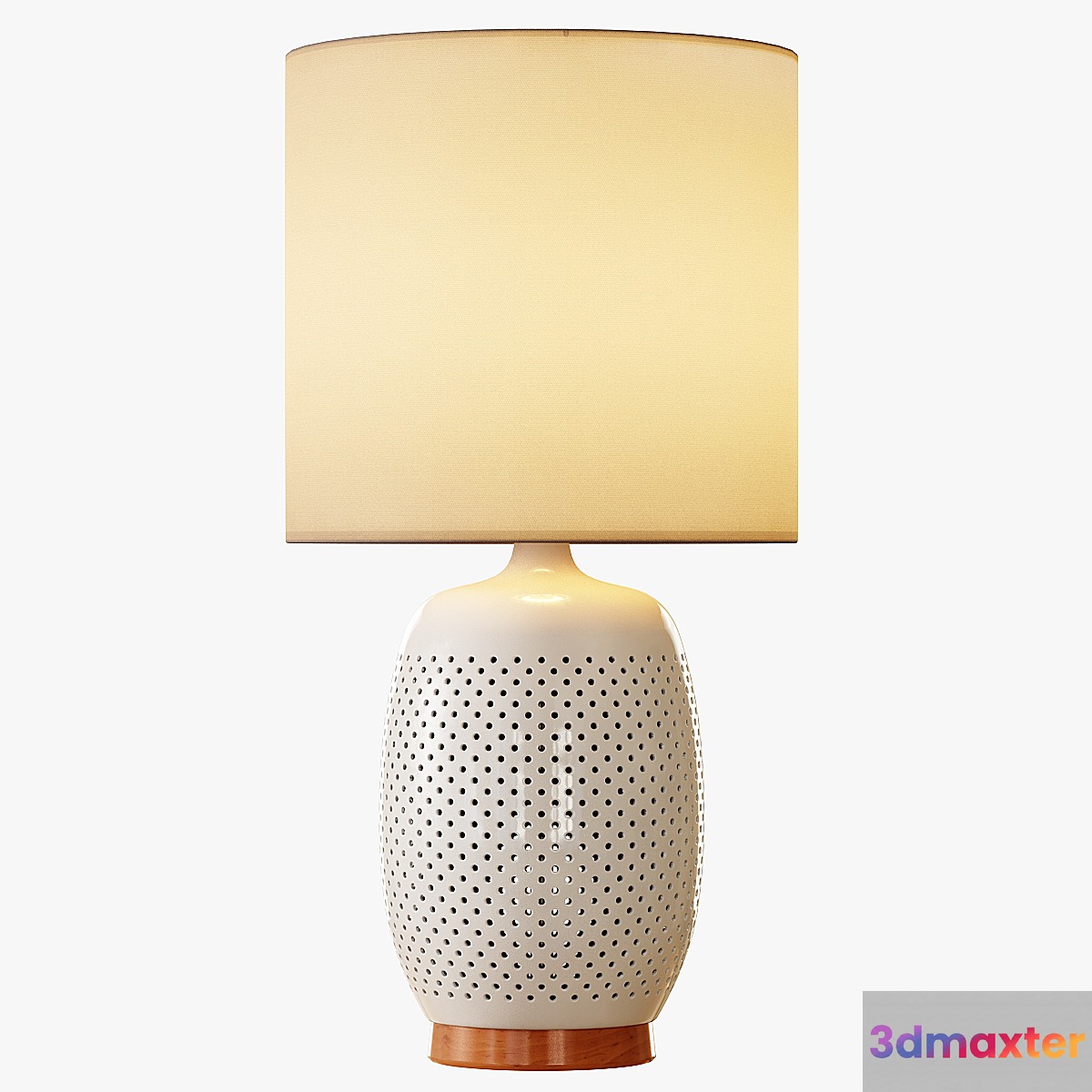 Pierced Ceramic Table Lamp - No.4