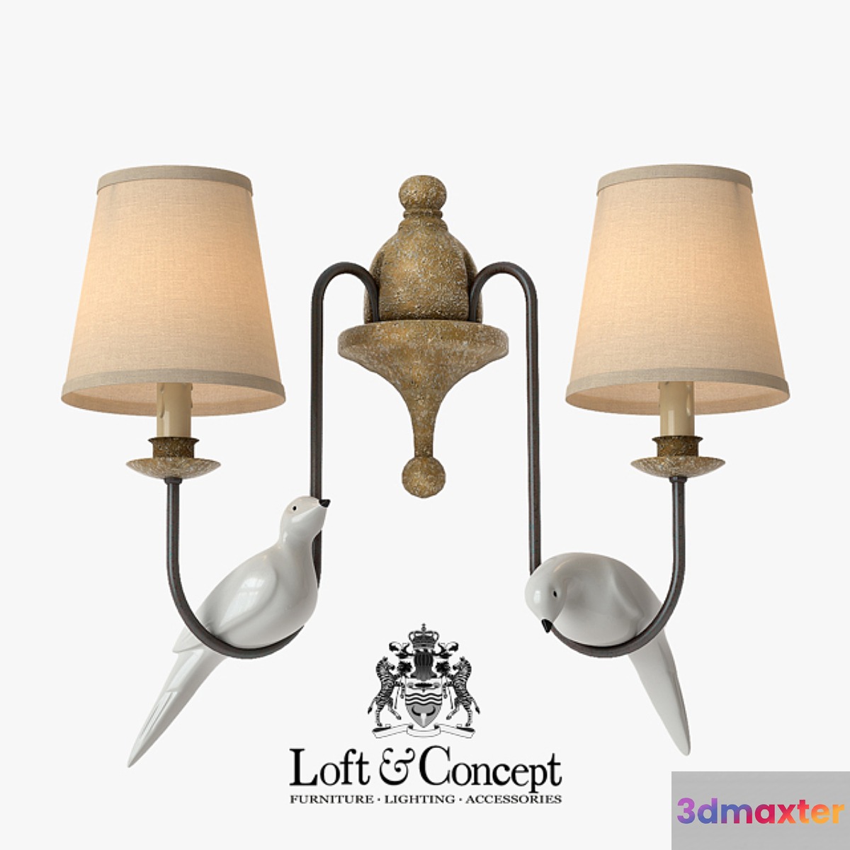 Bra Norman Bird Wall Lamp double