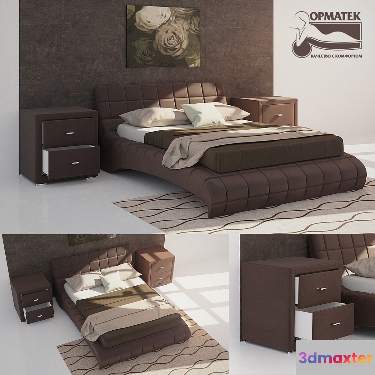 Bed NUVOLA 1 stone ORMA SOFT 2