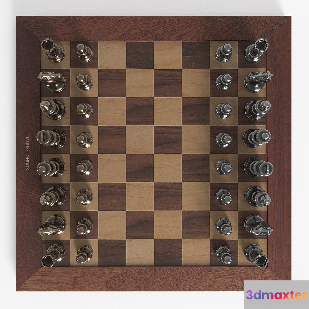metal chess set 3D Max