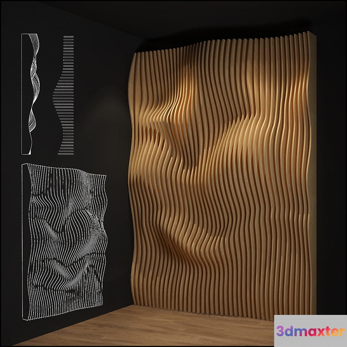 parametric wall 3D Max