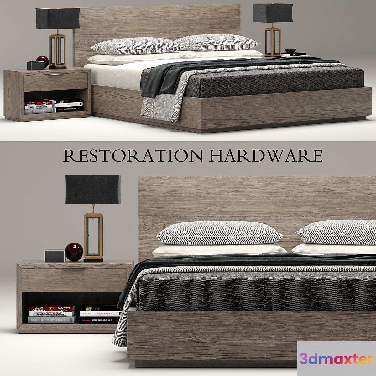 RH Modern Machinto bed