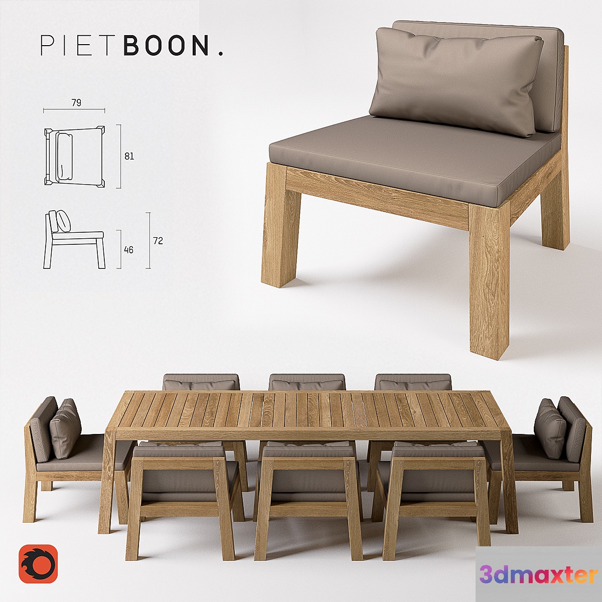 Piet Boon Niek Fauteuil high and Anne high - No.2