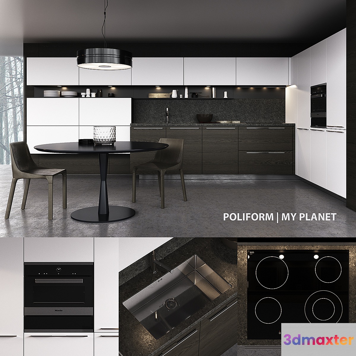 Kitchen Poliform My Planet Handle (vray corona) - No.2