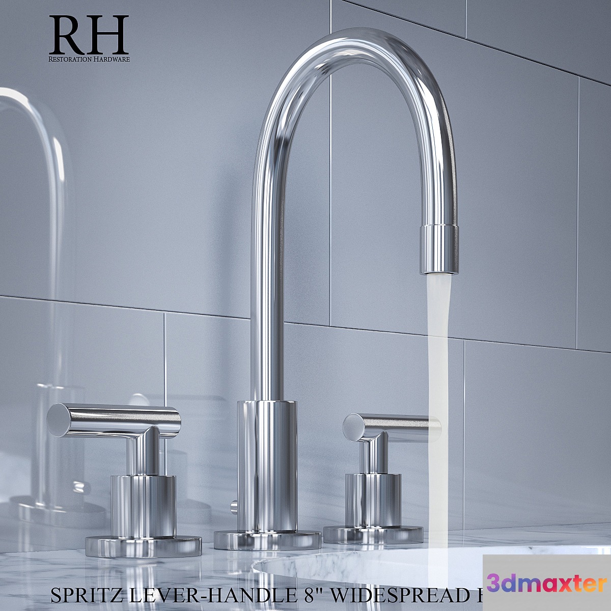 SUTTON LEVER-HANDLE 8in WIDESPREAD FAUCET - No.2