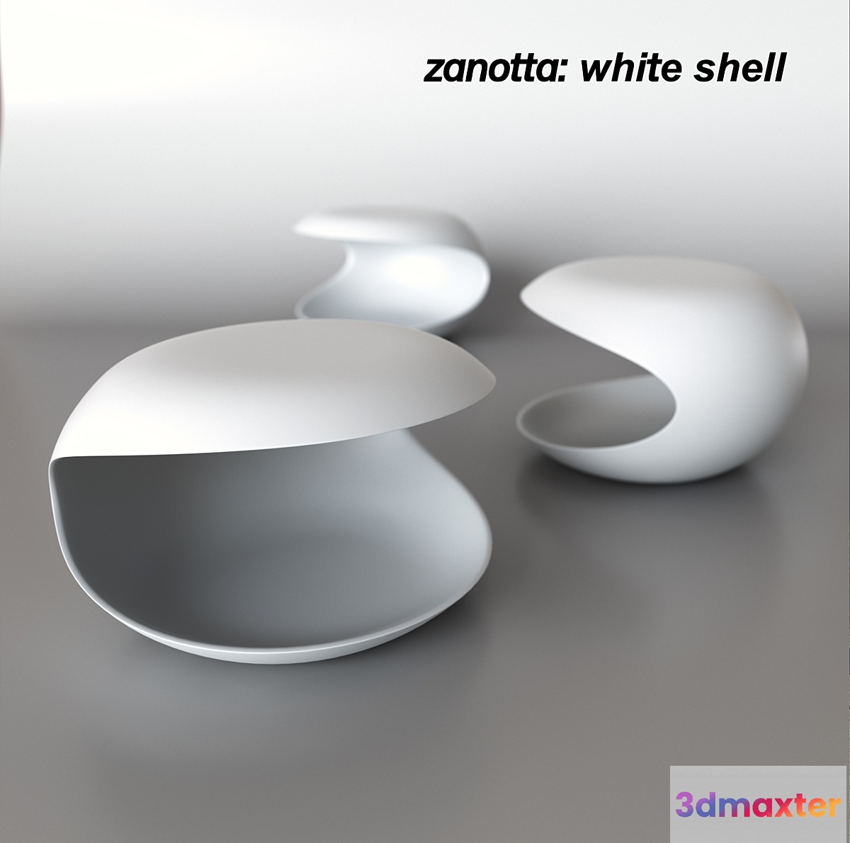 Zanotta White shell 3D Max