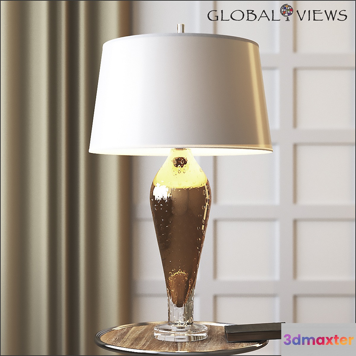 Global Views Golden Bubble Art Glass Lamp - No.2