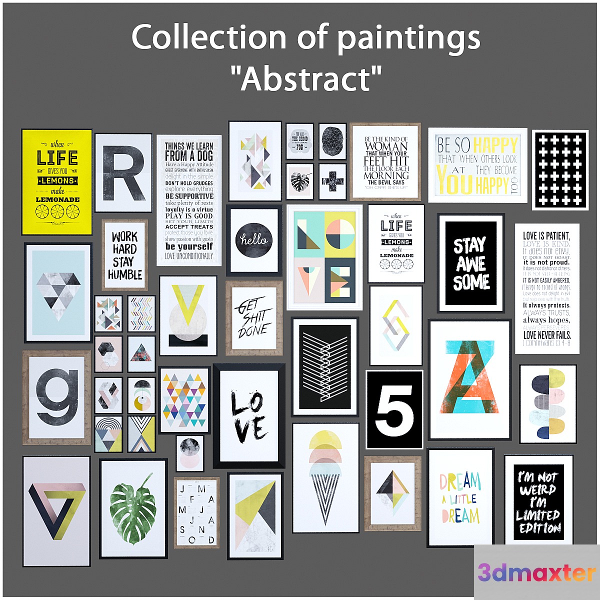 Collection of paintings by 45 pcs.