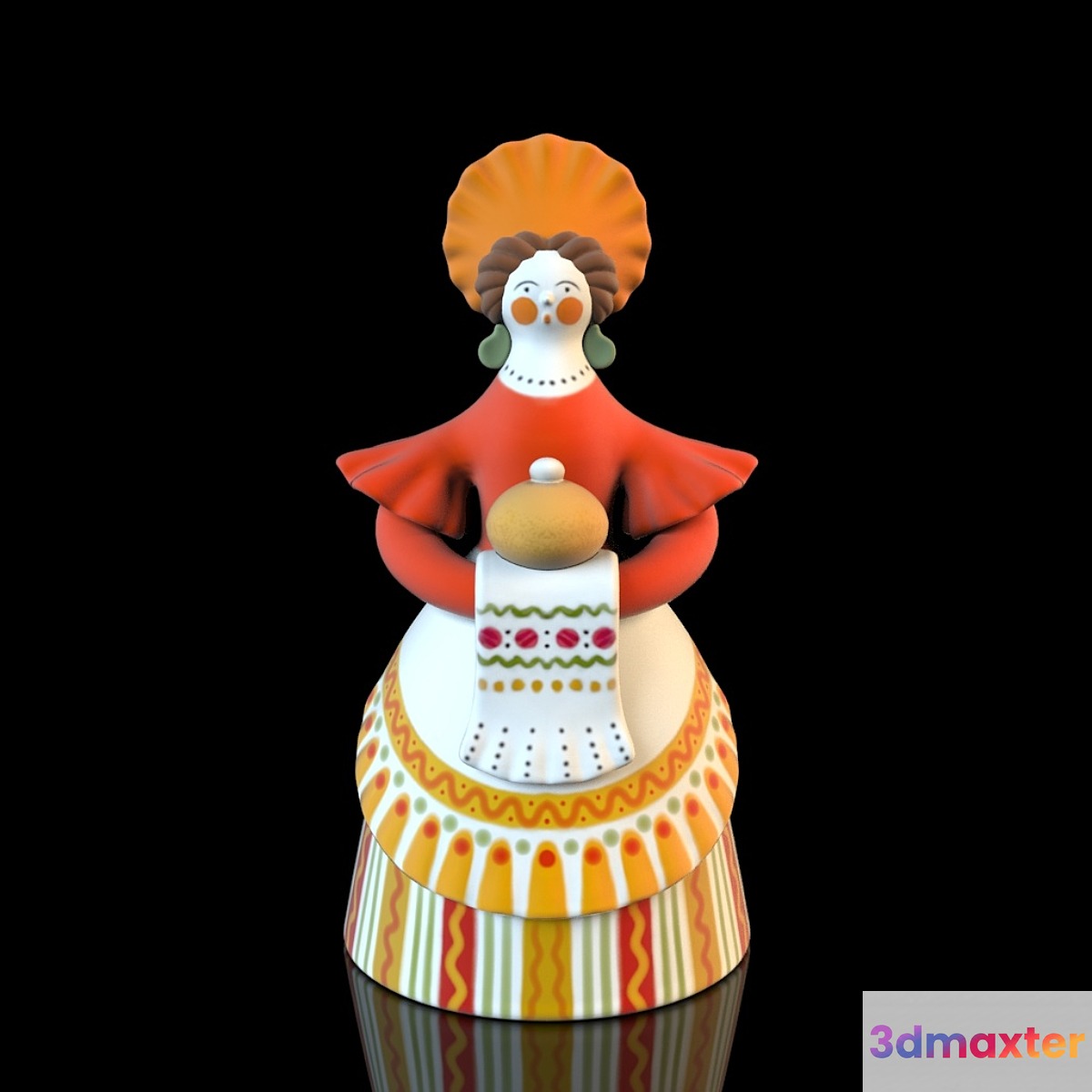 Dymkovo girl 3D Max