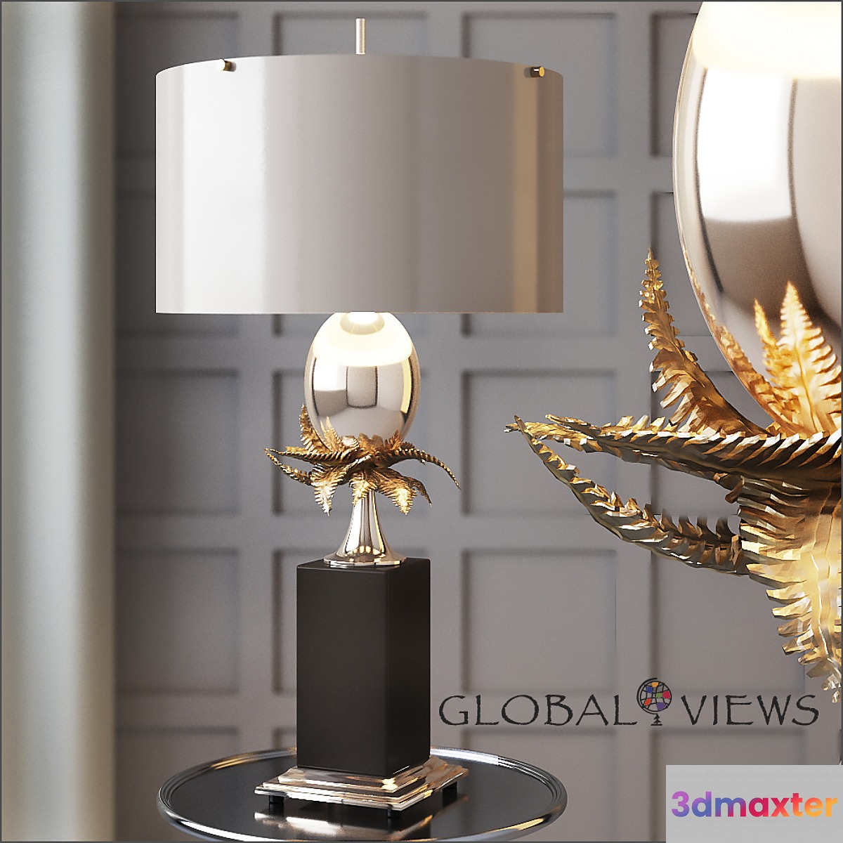 Global Views Egg and Palm Lamp - No.2