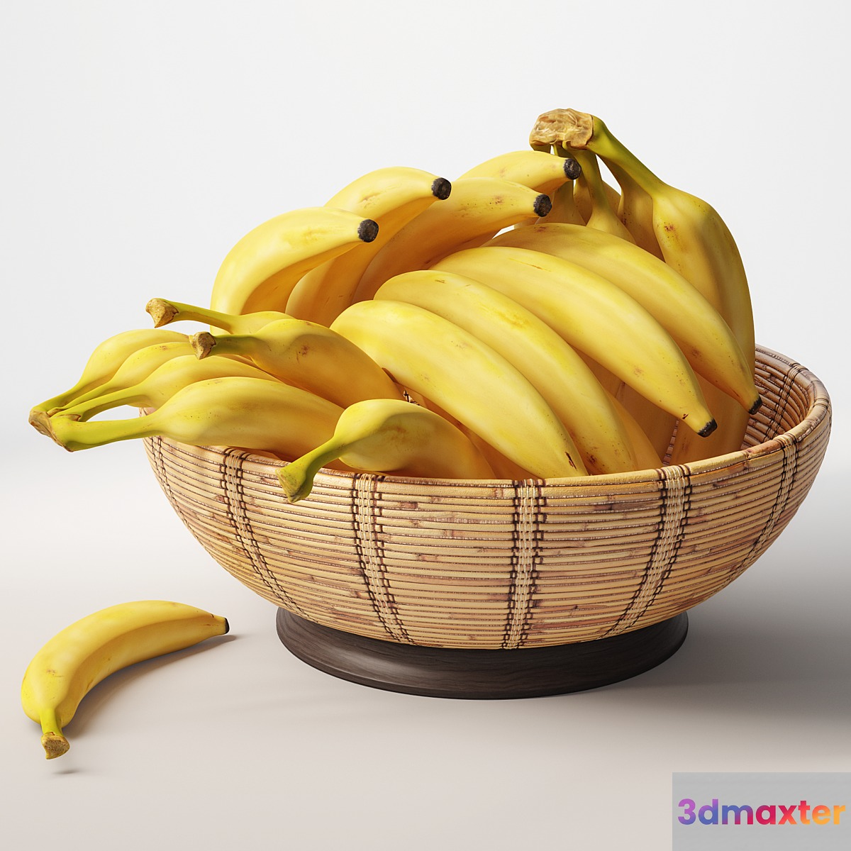 Bananas in basket 3D Max