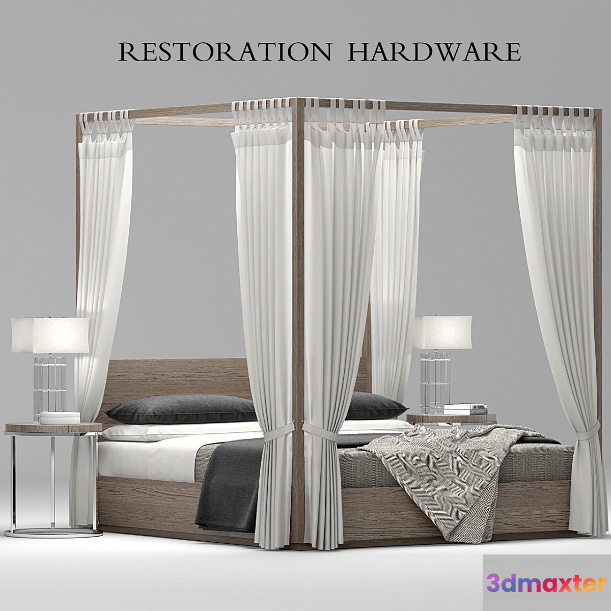 RH Modern Machinto Four-poster bed - No.5