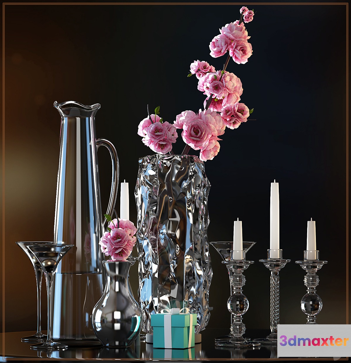 DECORATIVE FLOWER VASE SET 3 - No.2